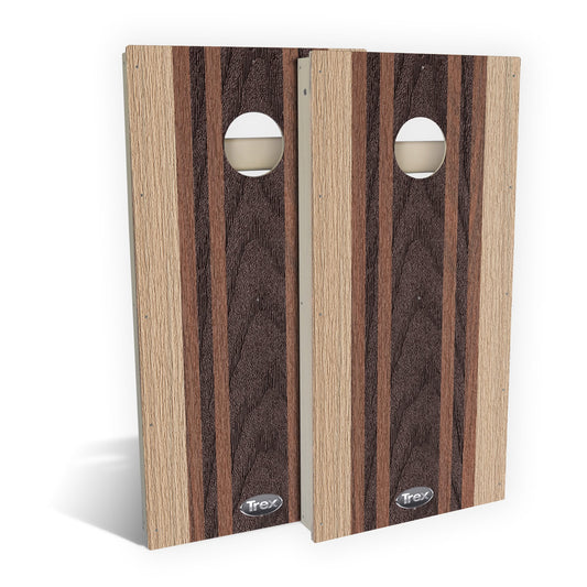 Trex Carmel Hatteras Stripes All-Weather Cornhole Set