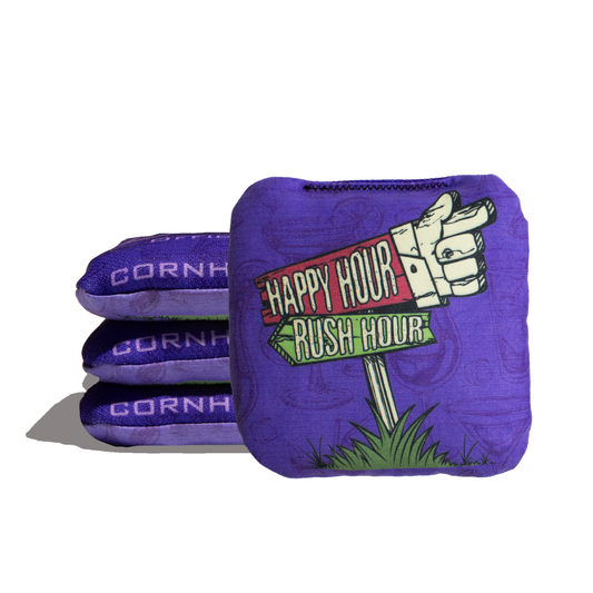 Hapy Hour Purple Cornhole Bags
