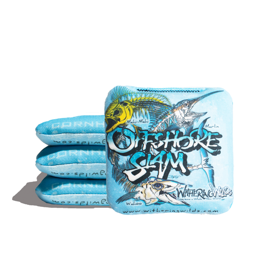 Offshore Slam Blue Cornhole Bags