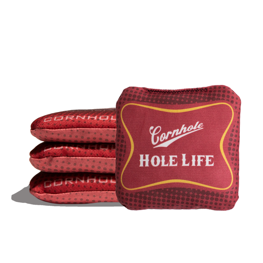 Hole life Red Cornhole Bags