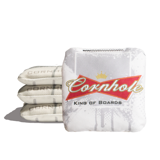 King of Boards White Cornhole Bags