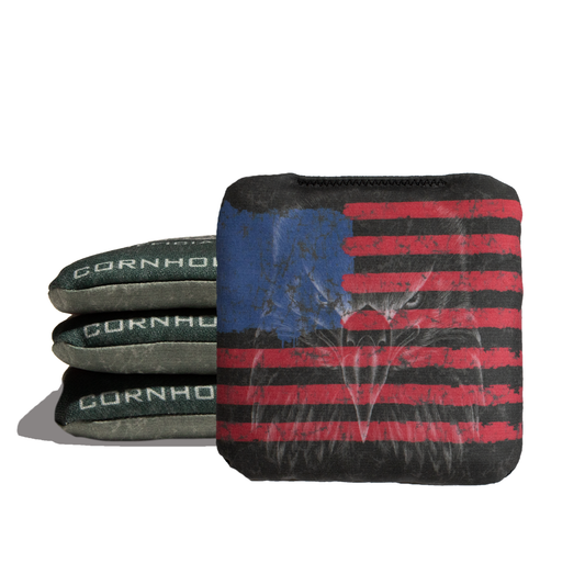Eagle Shadow Black Cornhole Bags