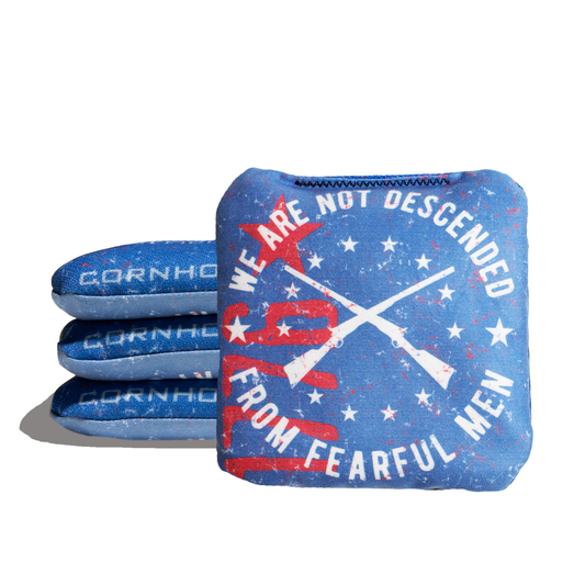 Not Fearful Men 1776 Blue Cornhole Bags