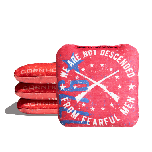 Not Fearful Men 1776 Red Cornhole Bags