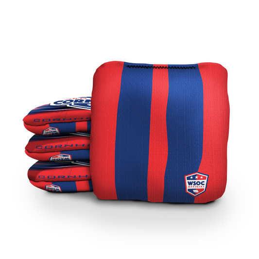 Classic Stripes Cornhole Bags - Red