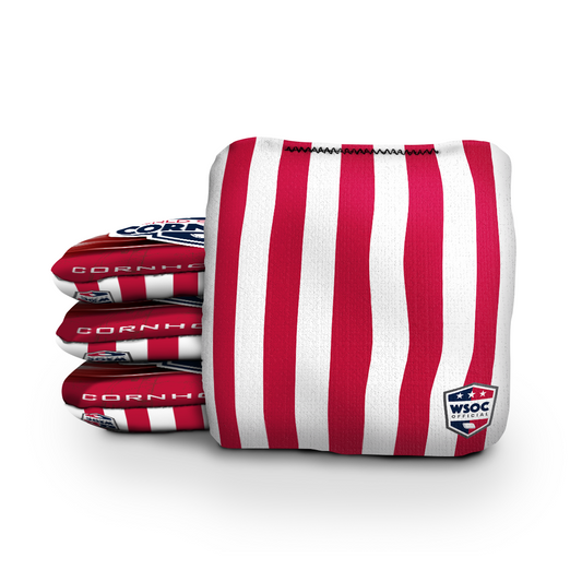Patriotic Stripes Cornhole Bags