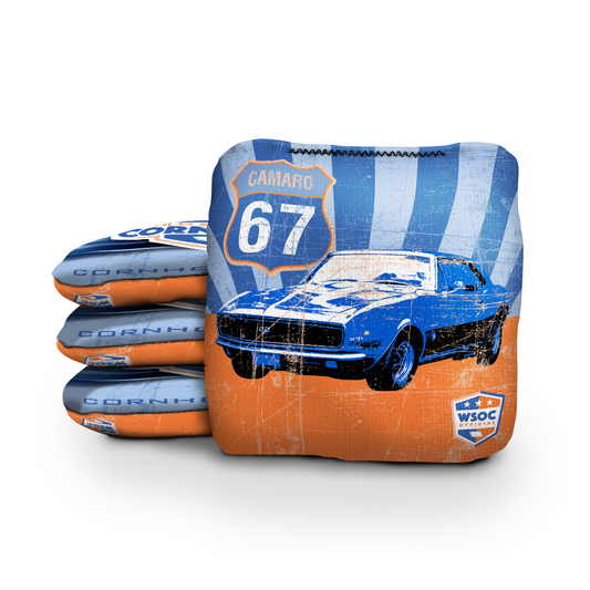 67' Camaro Blue Cornhole Bags