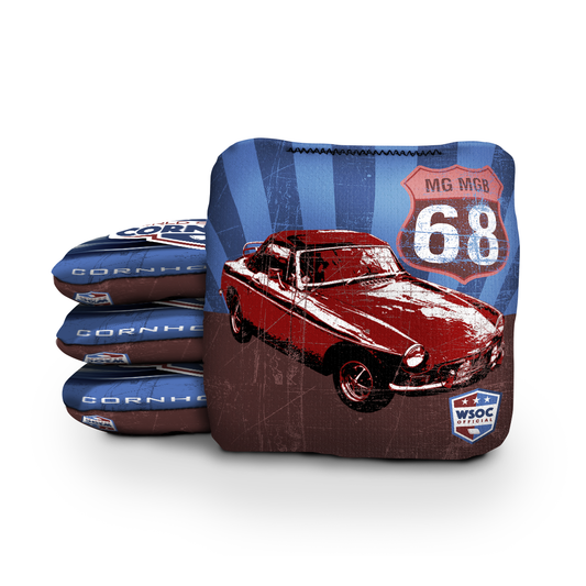 68' MG MGB Purple Cornhole Bags