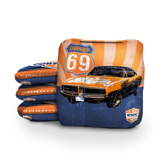 69' Charger Orange Cornhole Bags