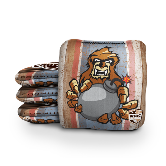Sasquatch Bomb Brown Cornhole Bags