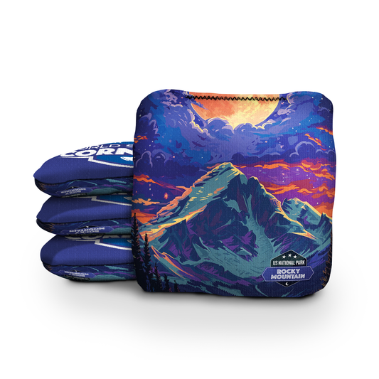 Rocky Mountain National Park Night Cornhole Bags
