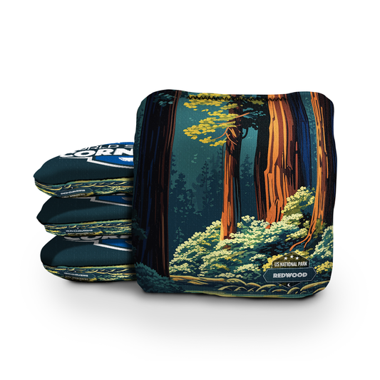 Redwood National Park Night Cornhole Bags