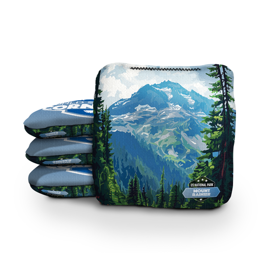 Mt. Rainier National Park Day Cornhole Bags