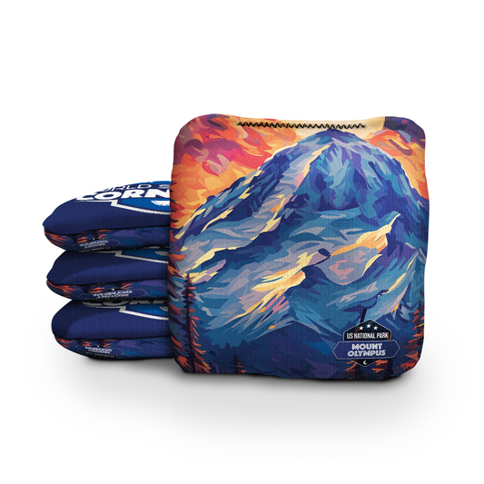 Mt. Olympus National Park Night Cornhole Bags