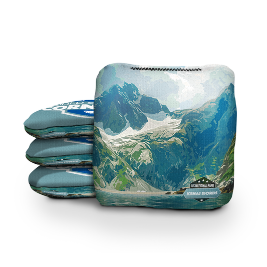 Kenai Fjords National Park Day Cornhole Bags