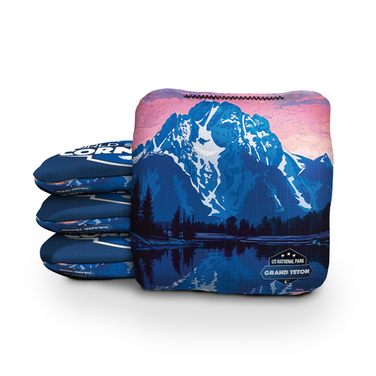 Grand Teton National Park Night Cornhole Bags