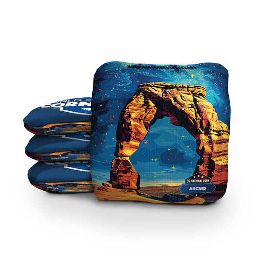 Arches National Park Night Cornhole Bags