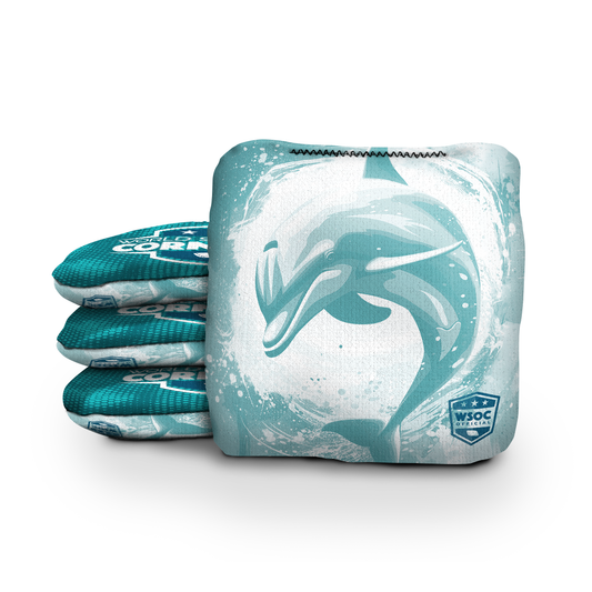 Miami Teal Cornhole Bags