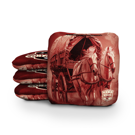 Oklahoma Maroon Cornhole Bags