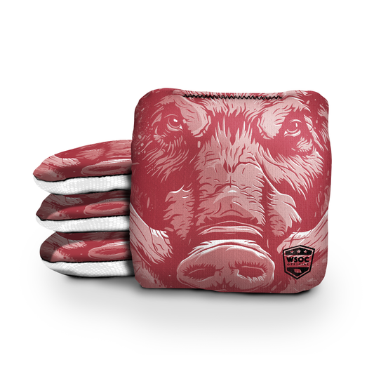 Arkansas White Cornhole Bags