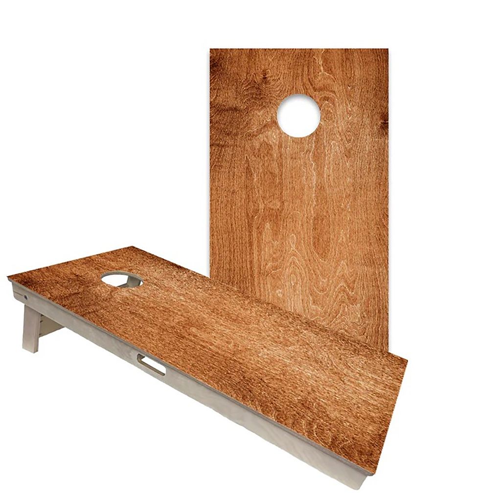 Wood Finish Dark Wood Cornhole Boards