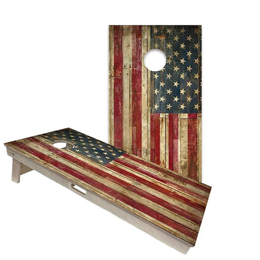 American Flag Rustic #2 Cornhole Boards