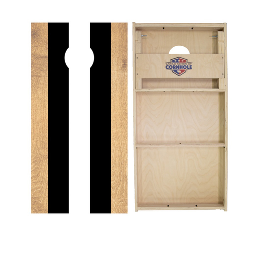 Navy and White Classic Stripes Cornhole Boards