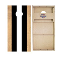 Navy and White Classic Stripes Cornhole Boards
