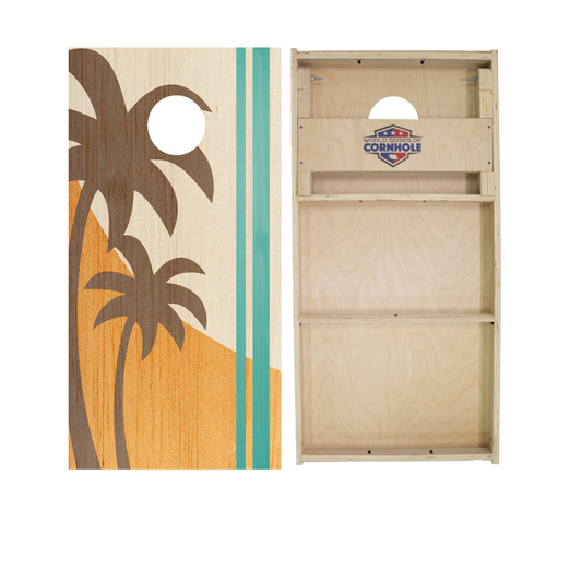 Palms Surf Board Cornhole Boards