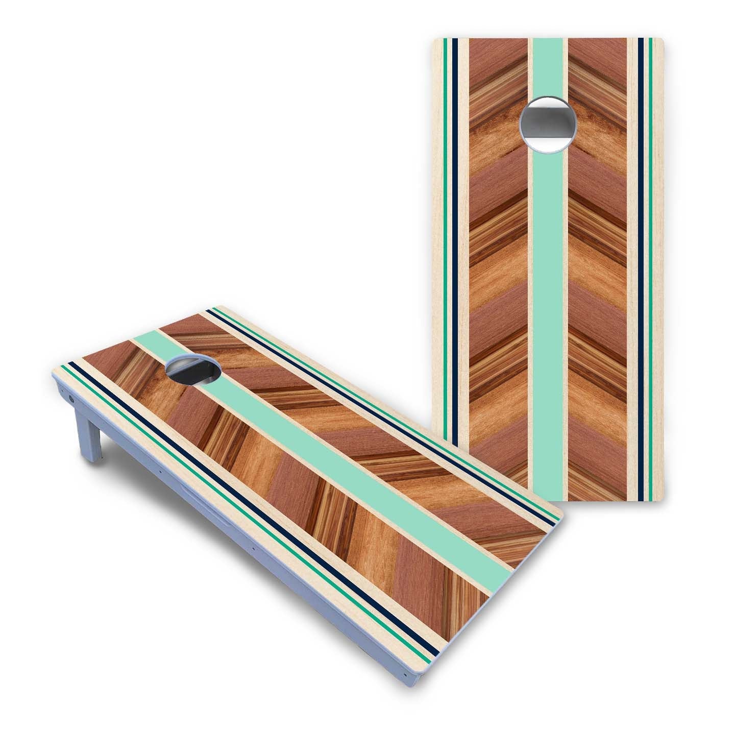 Chevron Elin Surf Board All-Weather Cornhole Set