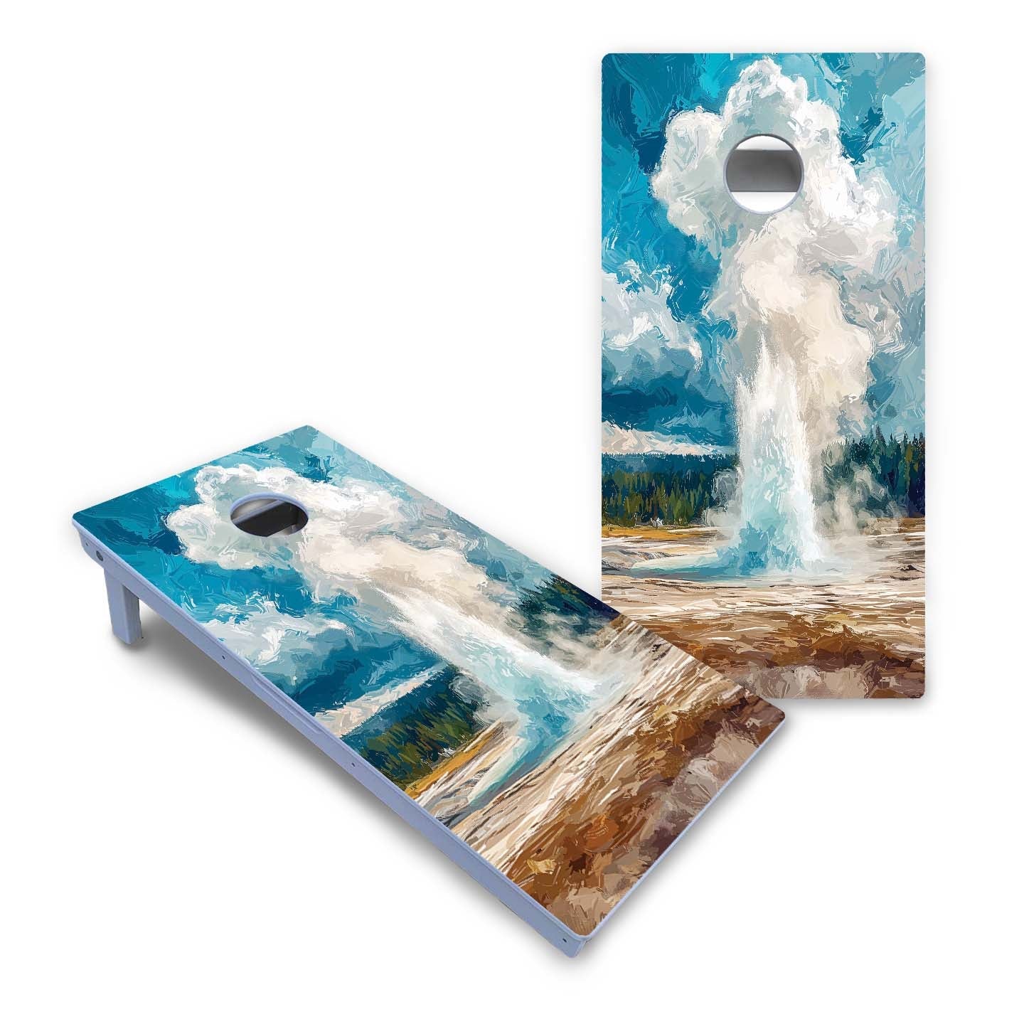 Old Faithful Geyser All-Weather Cornhole Set
