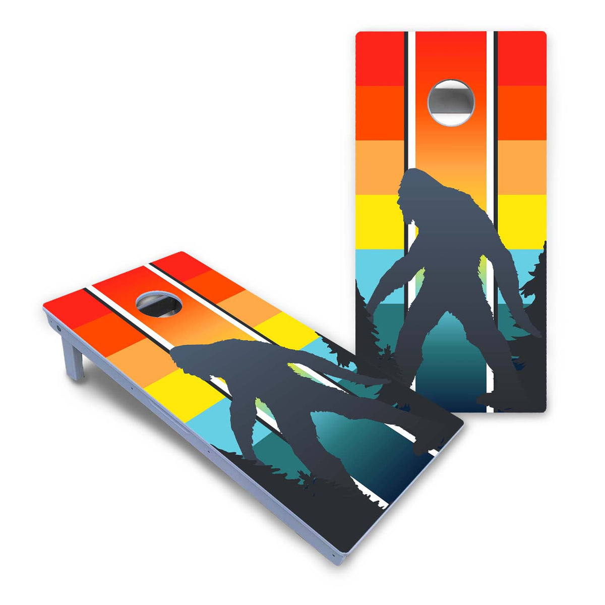 Retro Sasquatch All-Weather Cornhole Set