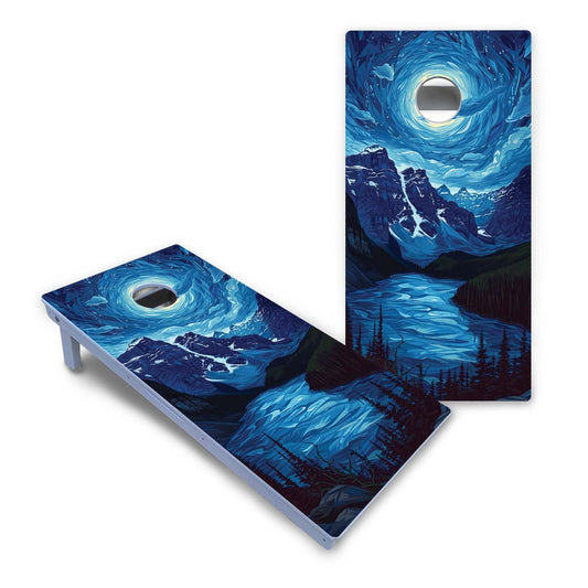 Glacier National Park at night All-Weather Cornhole Set