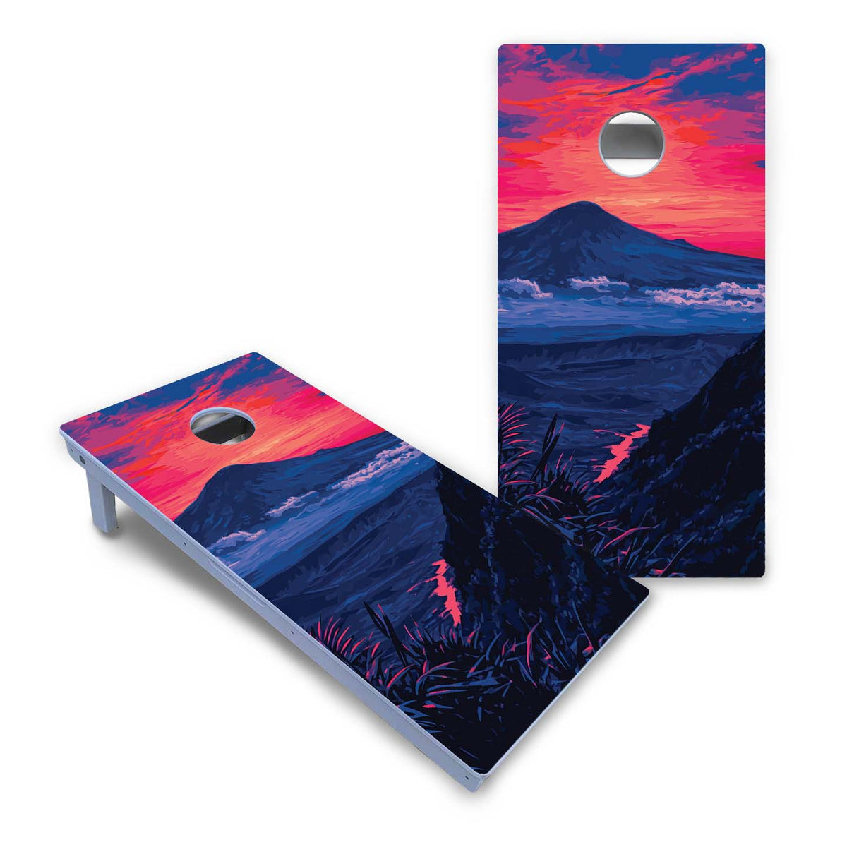 Hawaii Volcanoes at Night All-Weather Cornhole Set