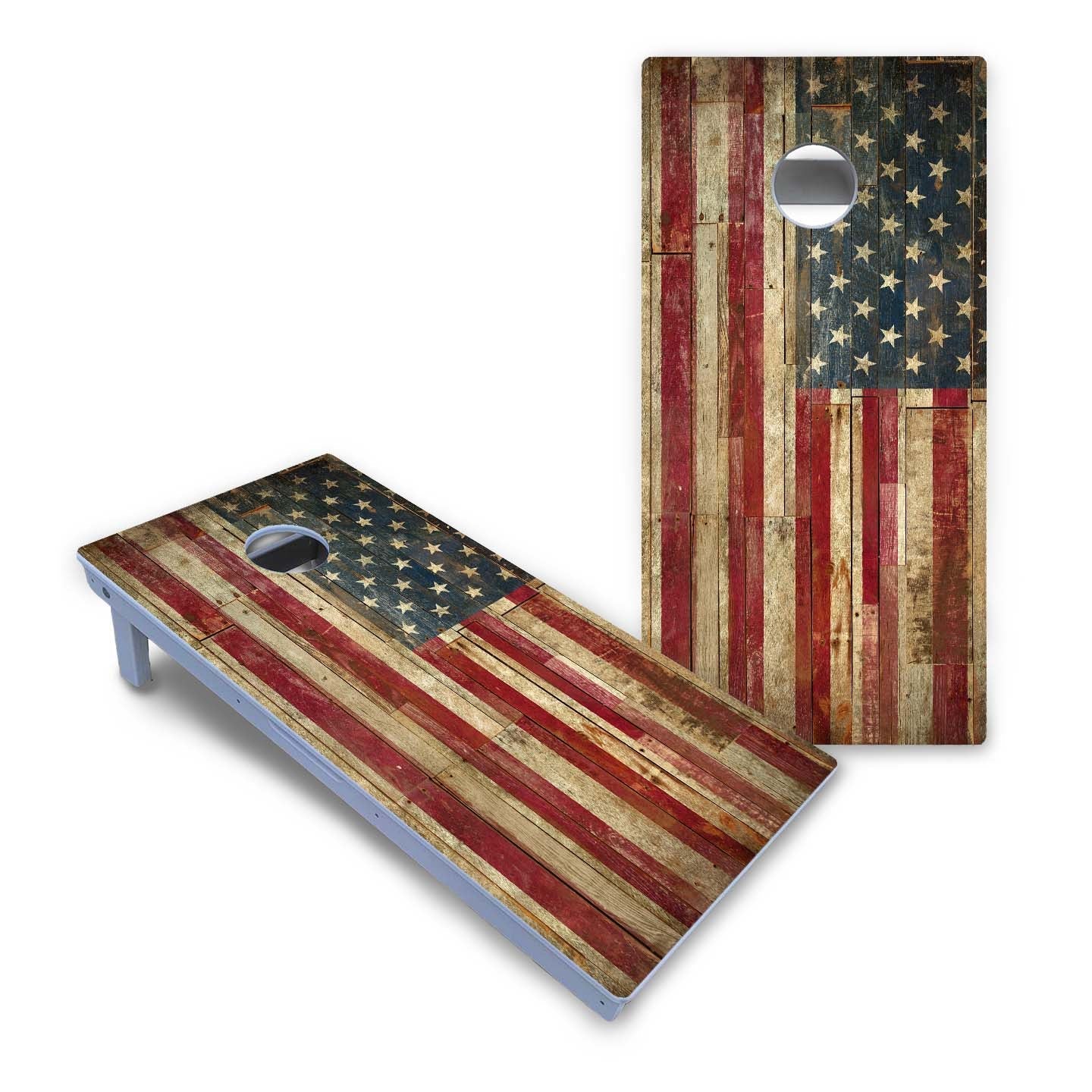 Rustic Flag Right All-Weather Cornhole Set