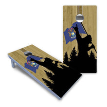 Sasquatch Michigan Flag Color All-Weather Cornhole Set

