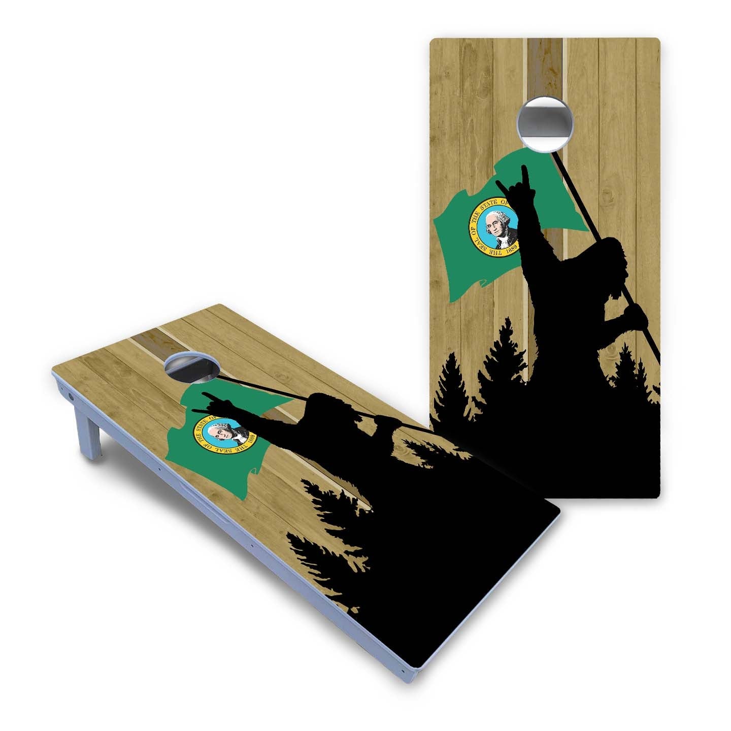 Sasquatch Washington Color All-Weather Cornhole Set