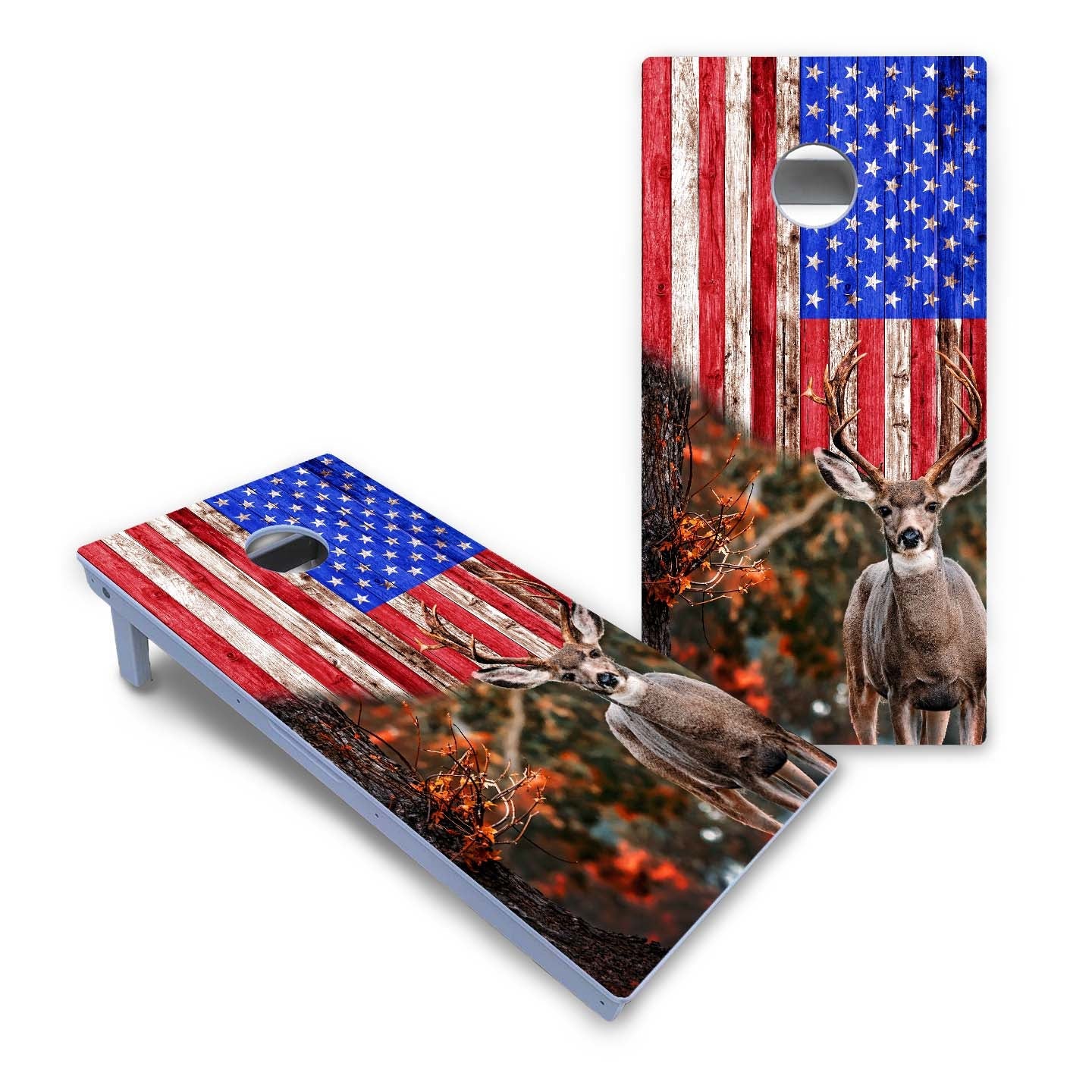 Deer Flag All-Weather Cornhole Set