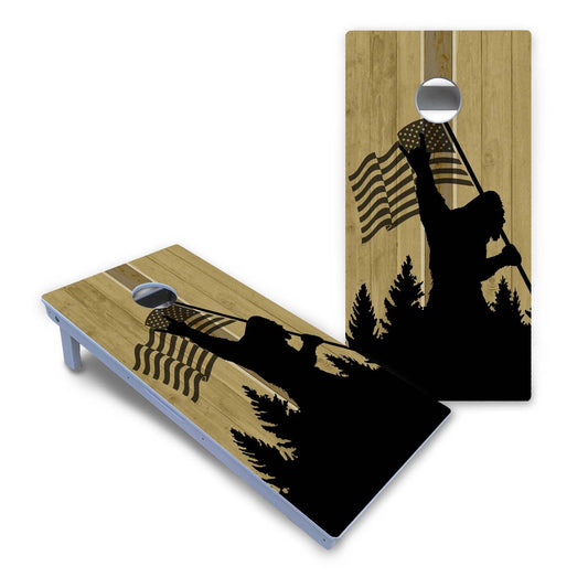 Sasquatch American Flag All-Weather Cornhole Set