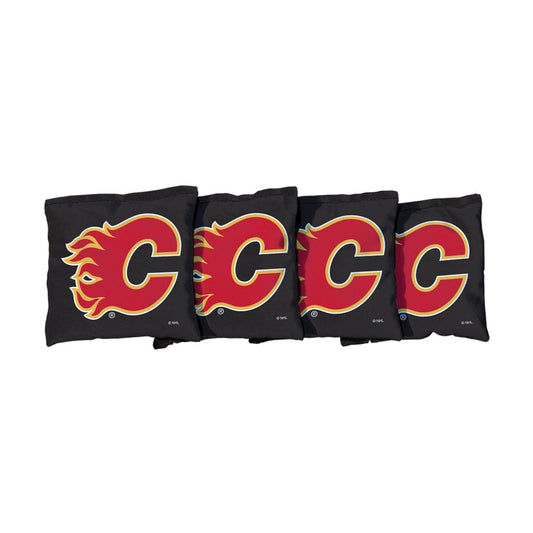 Calgary Flames Black Cornhole Bags