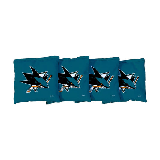 San Jose Sharks Teal Cornhole Bags