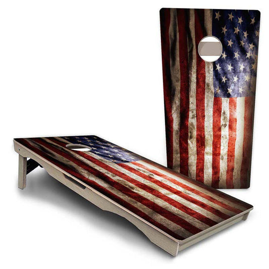American Flag Pro Solution Cornhole Boards