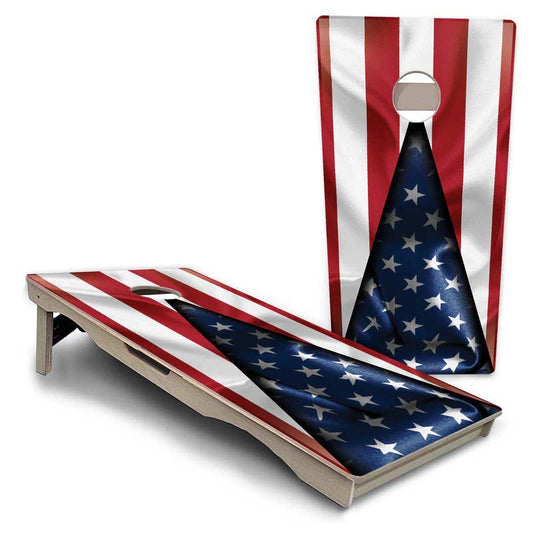 American Flag Triangle Pro Solution Cornhole Boards