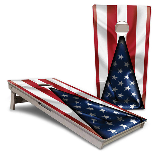 American Flag Triangle Pro Cornhole Boards