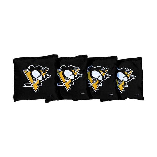 Pittsburgh Penguins Black Cornhole Bags