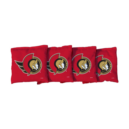 Ottawa Senators Red Cornhole Bags