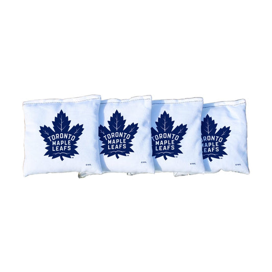 Toronto Maple Leafs White Cornhole Bags