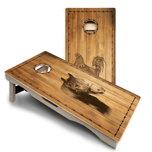 Barnyard Horse Pro Solution Cornhole Boards