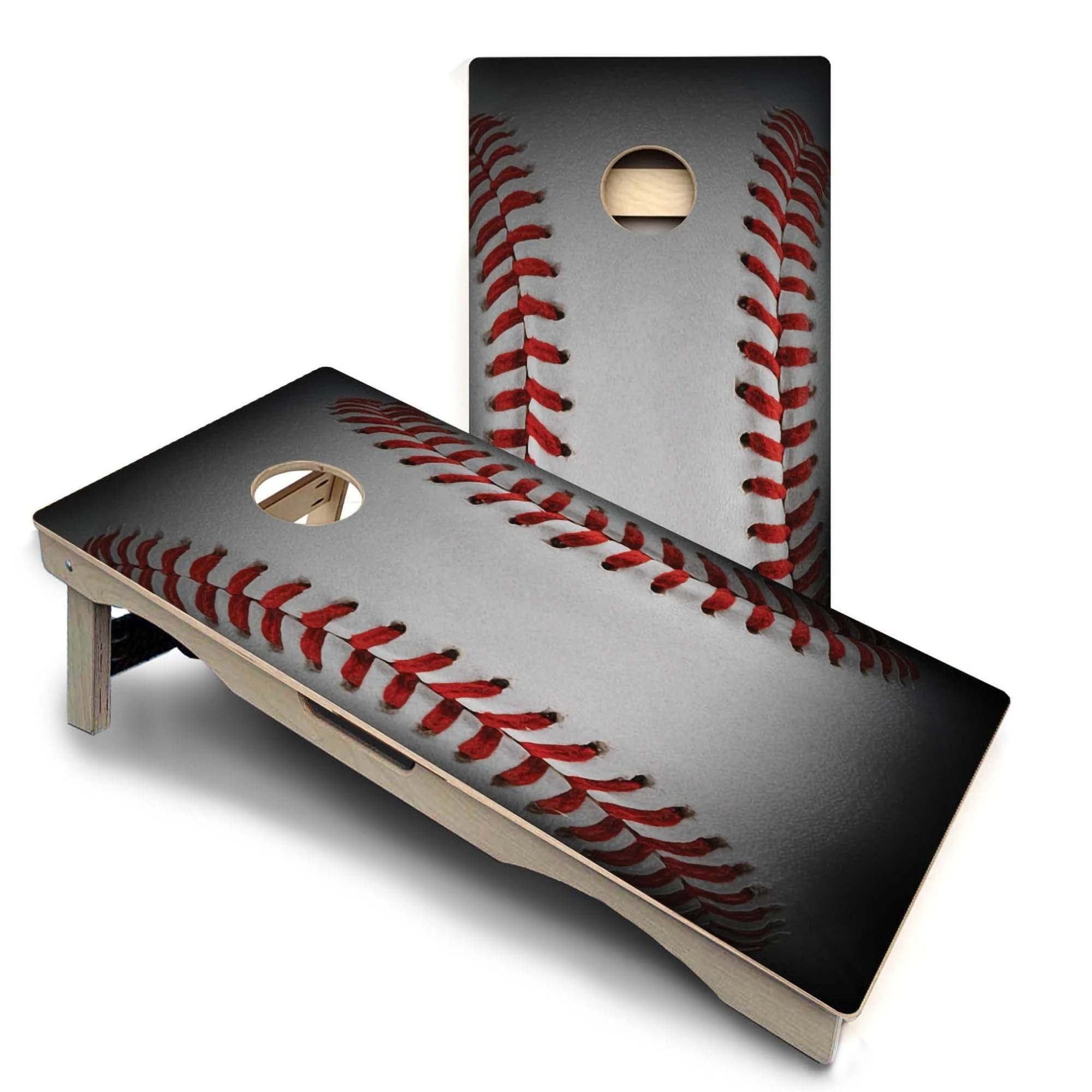 Baseball Overlapping Baseball Themed Pro Solution Cornhole Boards