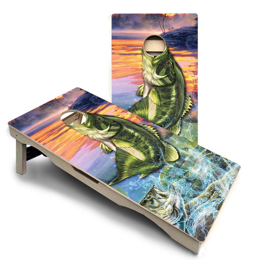 Bass Hole Pro Solution Cornhole Boards
